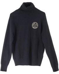 Versace Jeans Couture - V Emblem High Neck Sweater - Lyst