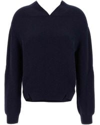 Victoria Beckham - V-Neck Yoke Detail Sweater - Lyst