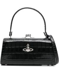 Vivienne Westwood - Crocodile-Effect Doll Xl Frame Purse - Lyst
