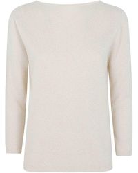 Fabiana Filippi - Lurex Platinum Boatneck Sweater - Lyst