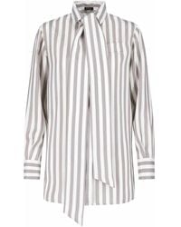 Kiton - Silk Striped Classic Collar Shirt - Lyst