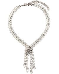 Alessandra Rich - Bow Crystals Necklace - Lyst
