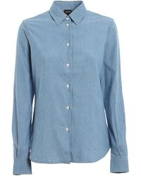 Aspesi - Cotton Denim Shirt - Lyst
