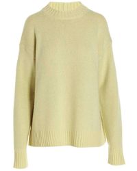 Jil Sander - Cachemire Blend Crewneck Sweater With Relaxed Fit - Lyst