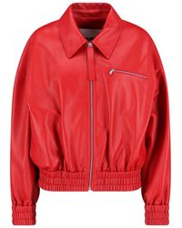 Jil Sander - Leather Bomber Jacket - Lyst
