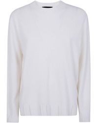Fabiana Filippi - Platinum Crew Neck Sweater With Embrodery - Lyst