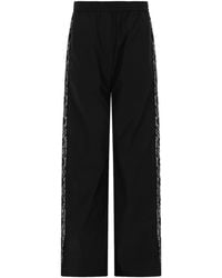 MSGM - Straight Trousers With Lace Details - Lyst