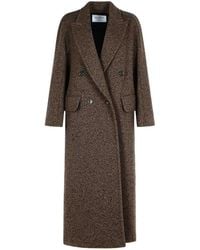 Max Mara - 'Arco 1234' Chocolate Virgin Wool Coat - Lyst