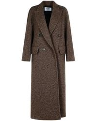 Max Mara - 'Arco 1234' Chocolate Virgin Wool Coat - Lyst