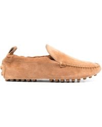 Tod's - Gommino Curled Suede Loafers - Lyst