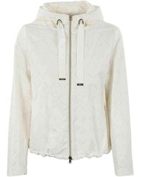 Herno - Perforated Jacket With Hood - Lyst