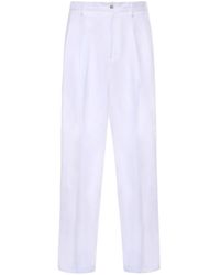 Dolce & Gabbana - Linen Canvas Trousers - Lyst