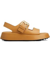 Tod's - Leather Sandals With Buckle - Lyst