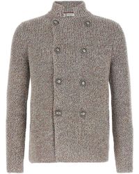 Brunello Cucinelli - Double-Breasted Cardigan - Lyst