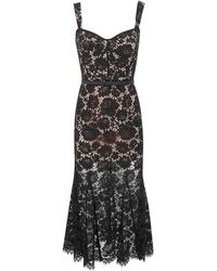Self-Portrait - Fine Lace Midi Dress - Lyst