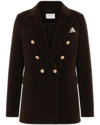 Circolo 1901 - Double Breasted Button Velvet Jacket - Lyst