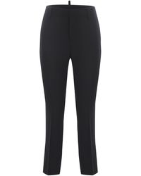DSquared² - Wool Blend Cropped Trousers - Lyst