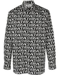 Versace - Monogrammed Cotton Shirt - Lyst