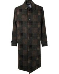 Les Deux - Maximilian Patchwork Wool Coat - Lyst