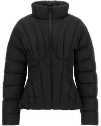 Elisabetta Franchi - Bustier Quilted Down Jacket - Lyst