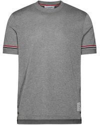 Thom Browne - Gray Cotton T-shirt - Lyst