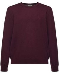 Etro - Wool Sweater With Embroidered Monogram - Lyst