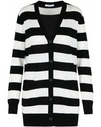 Max Mara - Fiemme' Two-Tone Virgin Wool Cardigan - Lyst