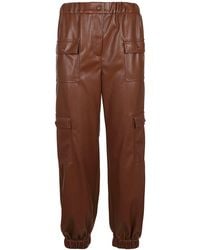 MSGM - Faux Leather Cargo Pants - Lyst