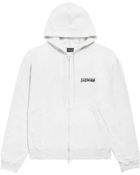 Balenciaga - Felpa Over Zip-Up Hoodie - Lyst