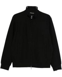Emporio Armani - Allover Logo Zipped Sweatshirt - Lyst