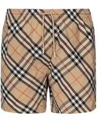 Burberry - Swimming Costume With Vintage Check Pattern - Lyst