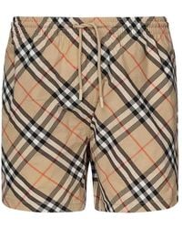 Burberry - Swimming Costume With Vintage Check Pattern - Lyst