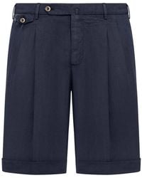 PT Torino - Linen Blend Bermuda Shorts - Lyst