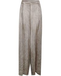 Avant Toi - Crumpled Effect Silk Palazzo Pants - Lyst