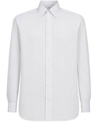 Lardini - Vertical-Striped Long-Sleeve Shirt - Lyst