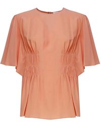 Chloé - Top With Cap Sleeves - Lyst
