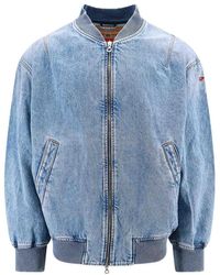 DIESEL - Cotton Jacket With Oval-d Embroidered Logo - Lyst
