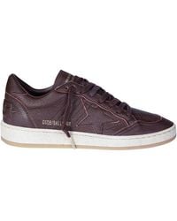 Golden Goose - Ball Star Leather Sneakers With Unique Toe And Heel Design - Lyst