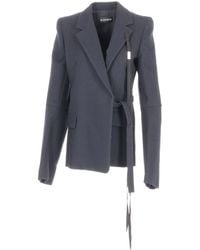 Ann Demeulemeester - Venla Asymmetric Tailored Jacket Brushed Wool - Lyst
