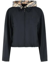 Burberry - Cropped Polyamide Hooded Jacket - Lyst