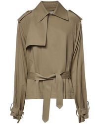 Frankie Shop - Elva Cropped Viscose Trench Coat - Lyst