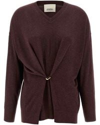 Isabel Marant - Chiraz Sweater Front Twist V Neck - Lyst