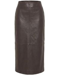 Alberta Ferretti - Leather Skirt - Lyst