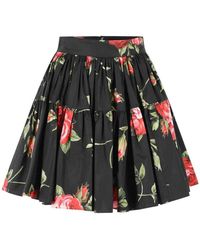 Dolce & Gabbana - Cotton Skirt With Iconic Print - Lyst