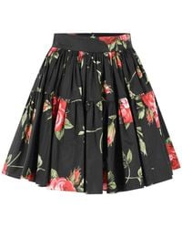 Dolce & Gabbana - Cotton Skirt With Iconic Print - Lyst