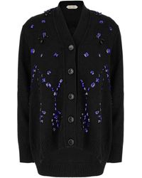 Alberta Ferretti - Cardigan Con Cristalli - Lyst