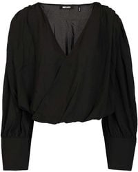 ROTATE BIRGER CHRISTENSEN - Long Sleeve V-Neck Top - Lyst