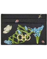 Ferragamo - Gancini Card Holder With Floral Print - Lyst