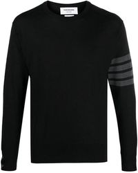 Thom Browne - Classic Crewneck Pullover W/ Bar Stripe - Lyst