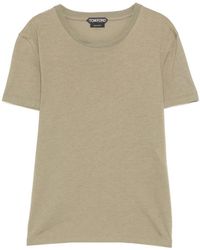 Tom Ford - Cotton Jersey Crewneck T-Shirt - Lyst
